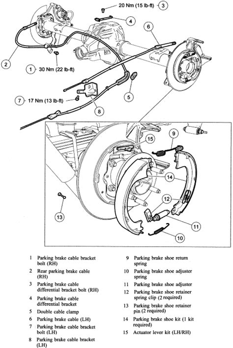 Then, make a final fine adjustment on the back cable slack. . Ford f150 parking brake diagram